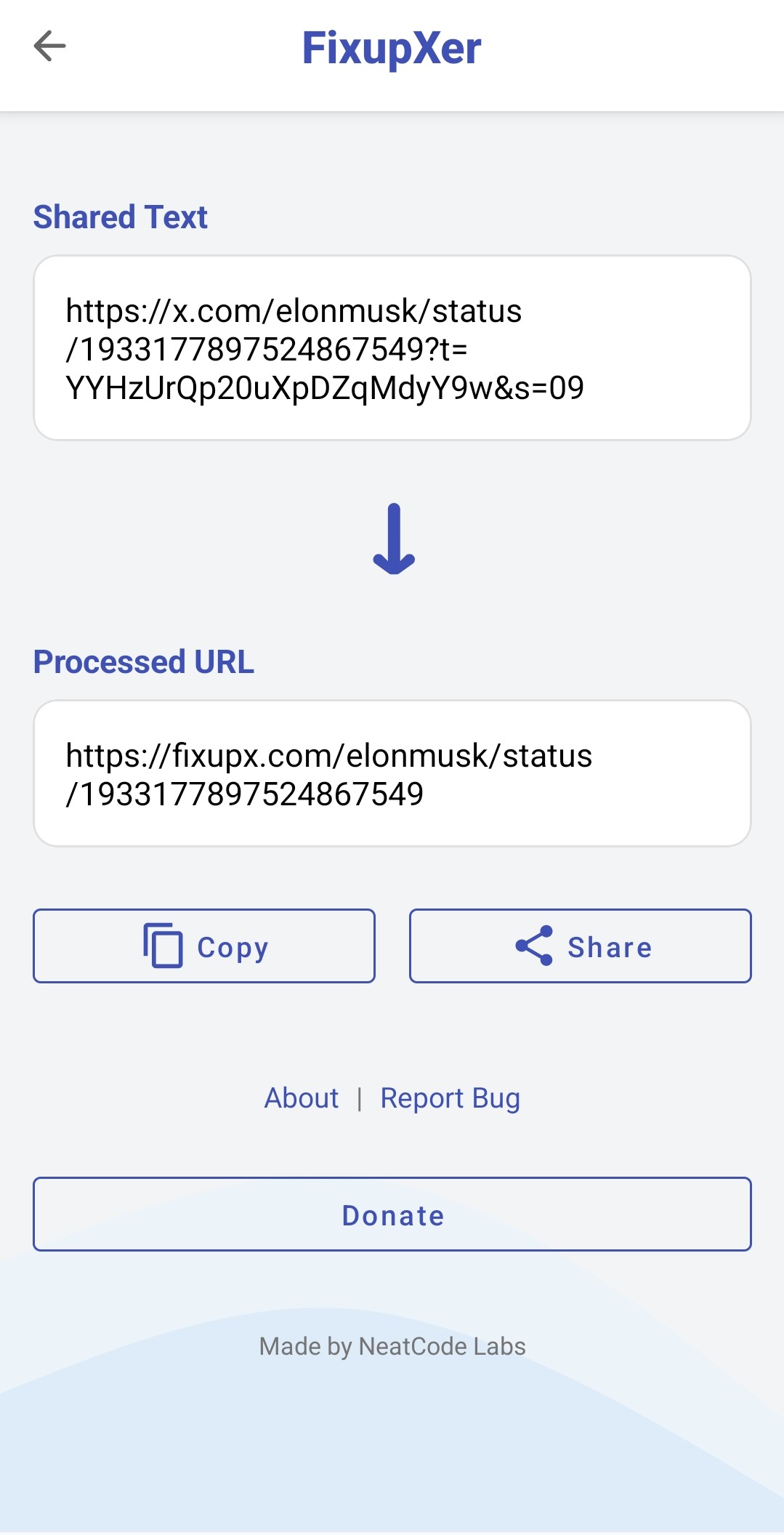FixupXer Android App Share Screen